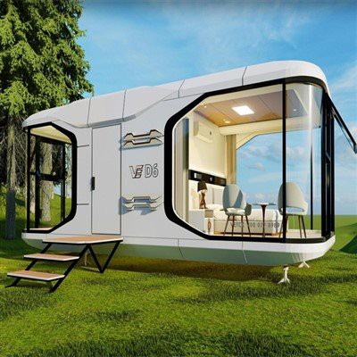 Luxury Prefabricated Mobile Container Guose Capsule House with 2 Beds